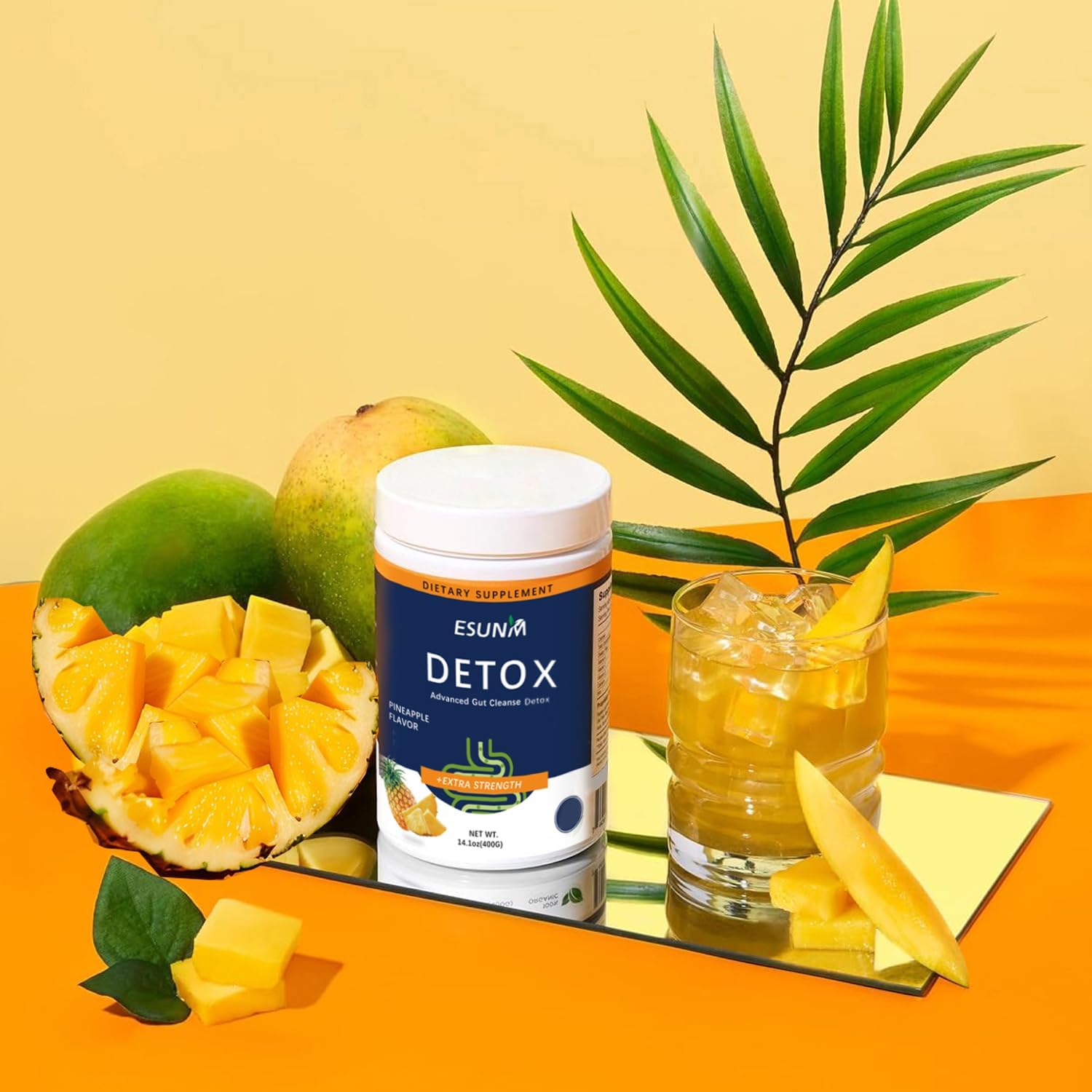 Advanced Natural Colon Cleanse & Detox Powder with Probiotics - 38 Servings for Women & Men