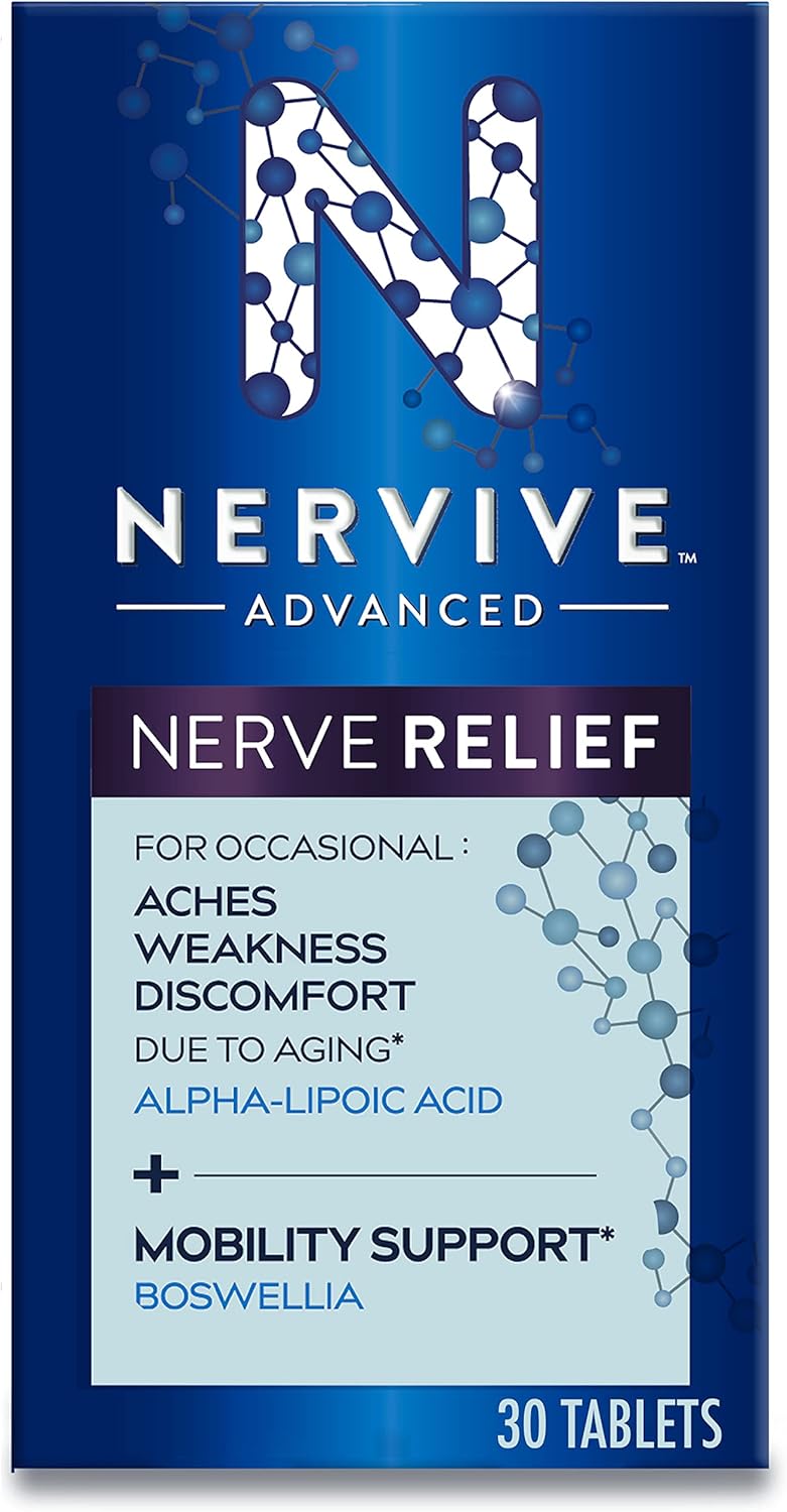 Advanced Nerve Relief + Mobility Supplement with Alpha Lipoic Acid & Boswellia for Nerve Aches & Weakness, 30 Tablets