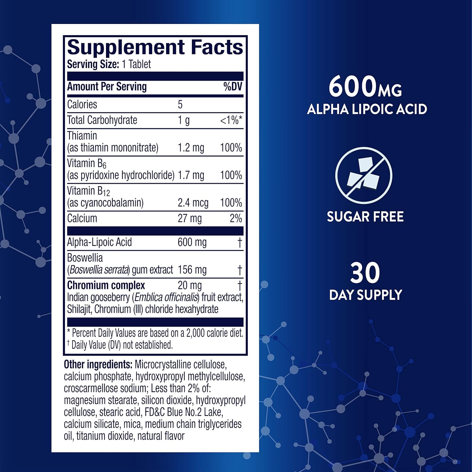 Advanced Nerve Relief + Mobility Supplement with Alpha Lipoic Acid & Boswellia for Nerve Aches & Weakness, 30 Tablets