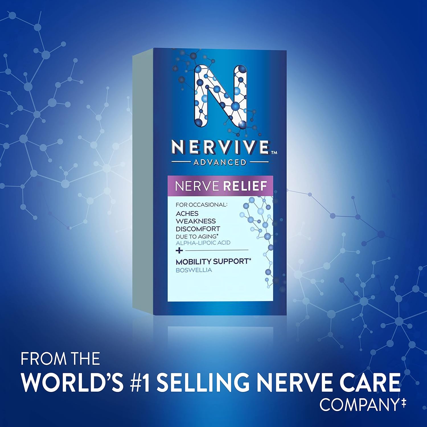Advanced Nerve Relief + Mobility Supplement with Alpha Lipoic Acid & Boswellia for Nerve Aches & Weakness, 30 Tablets