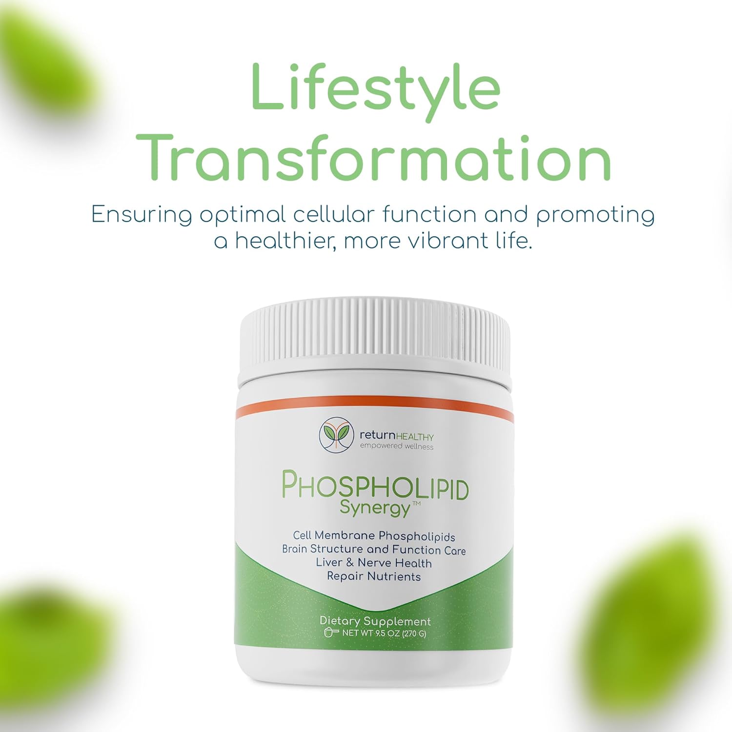 Advanced Phospholipid Synergy Powder for Cellular Repair & Brain Health - Liver Detox Formula - 270 g