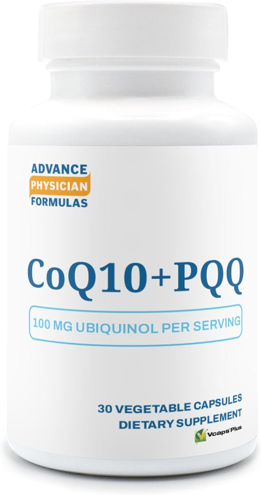 Advanced Physician Formulas CoQ10/PQQ Supplement - 30 Vegetable Capsules for Heart Health and Energy Boost