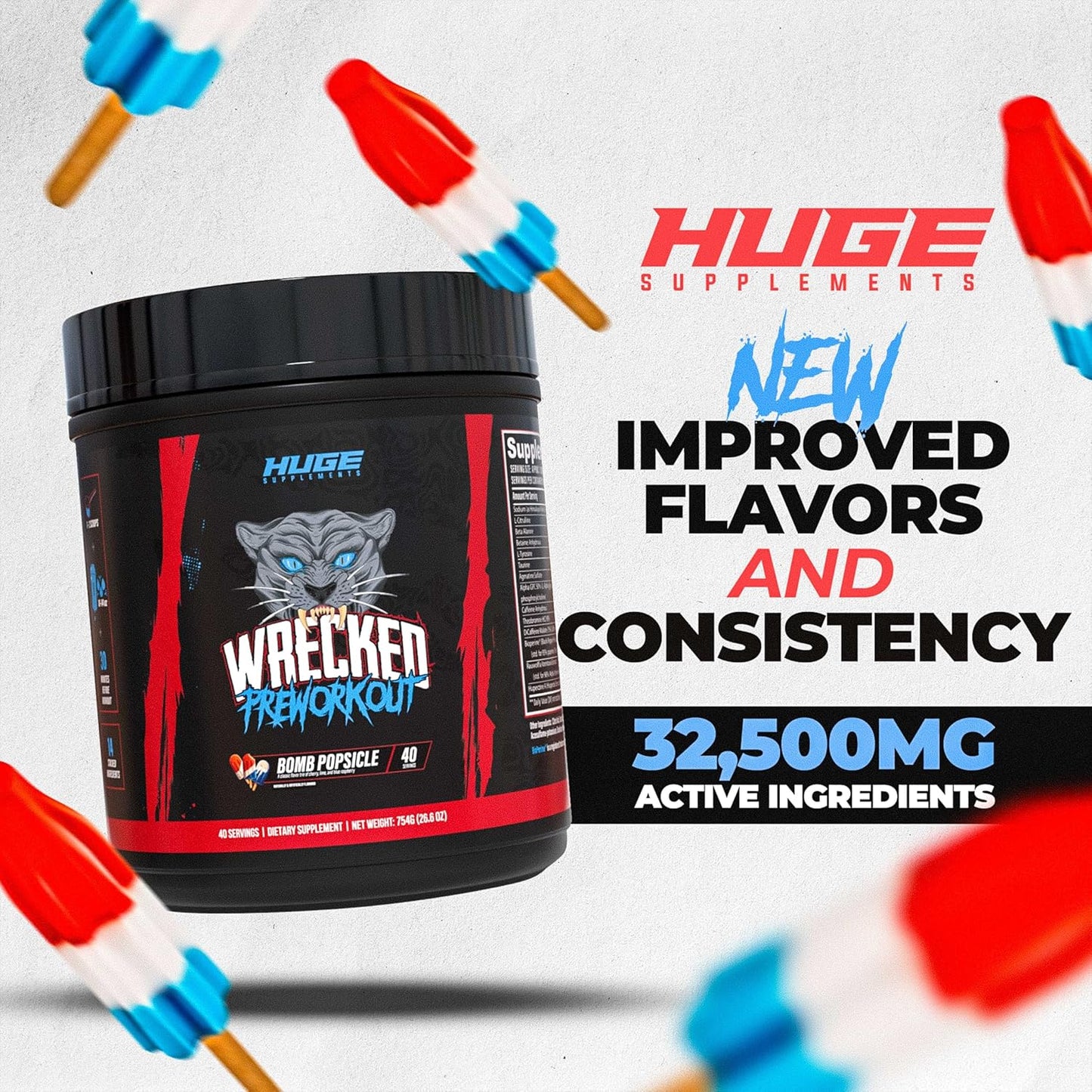 Advanced Pre Workout Powder with Powerful Formula for Boosted Energy, Focus, and Performance - 10g L-Citrulline, 6.4g Beta Alanine, 5g Tyrosine, 1g Alpha GPC, 375mg Caffeine - 40 Servings