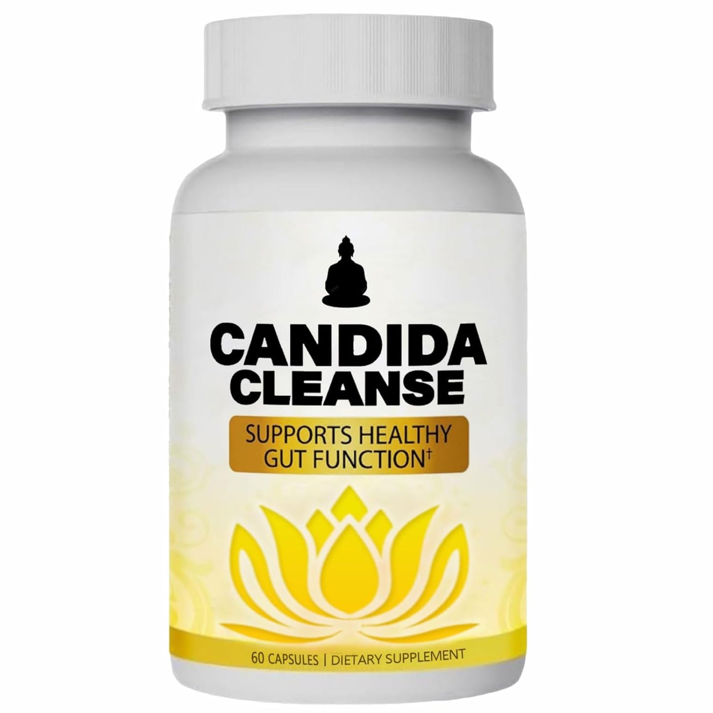 Advanced Probiotic & Herbal Candida Cleanse Supplement for Gut & Colon Support - Natural Formula with Oregano Leaf, Wormwood, Black Walnut, Caprylic Acid - 60 Capsules for Men & Women