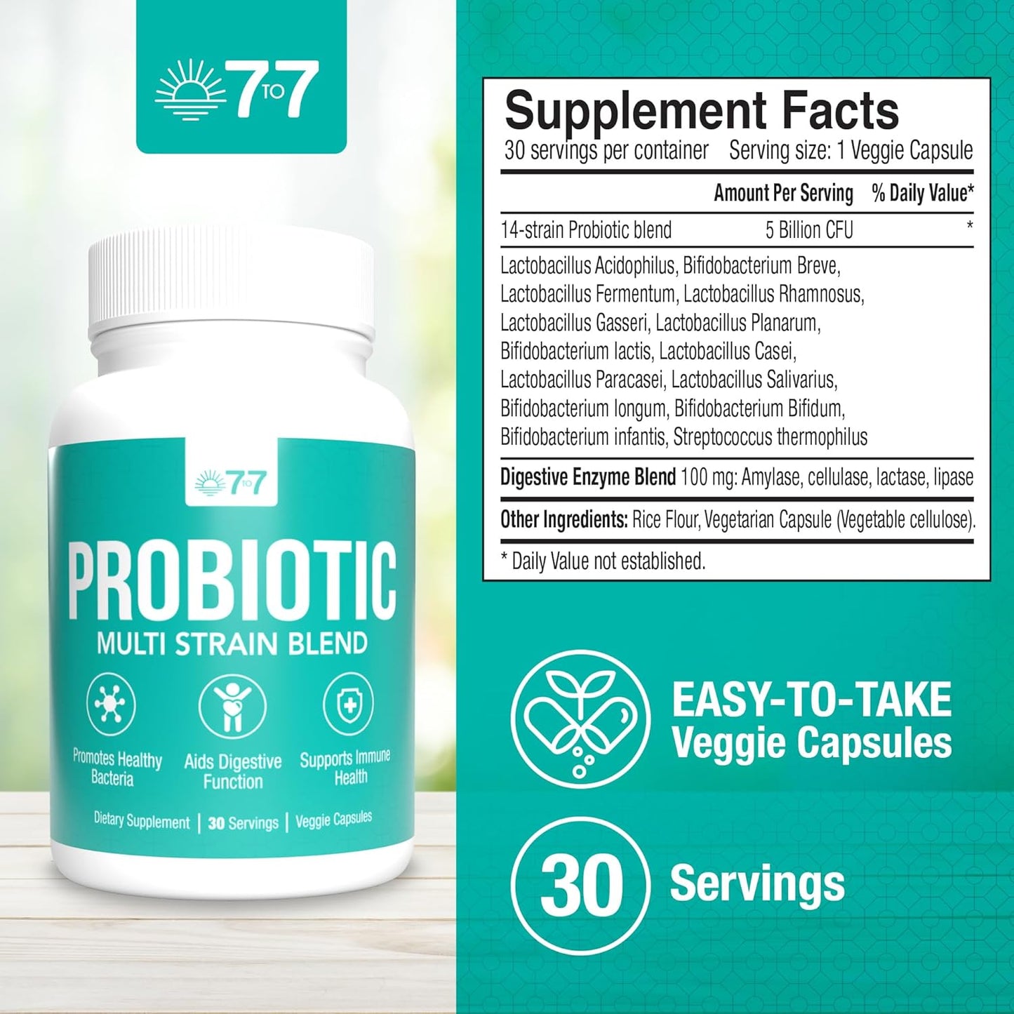 Advanced Probiotic Supplement with 18 Strains, Prebiotics, Enzymes, and Delayed Release - Supports Digestion, Reduces Bloating, Promotes Gut Health - Pure and Effective Formula