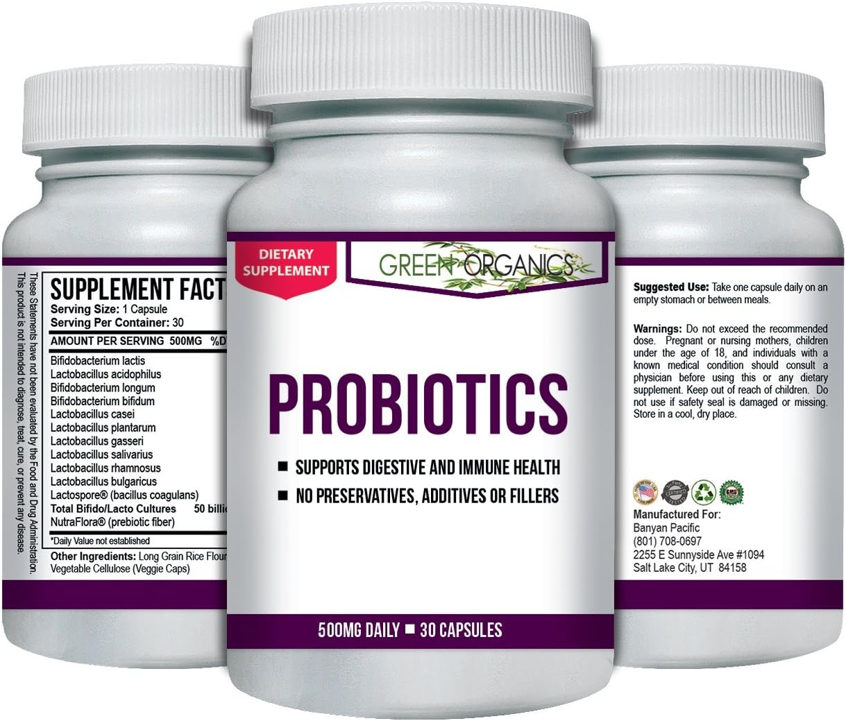 Advanced Probiotics for Digestive and Immune Health - Green Organics