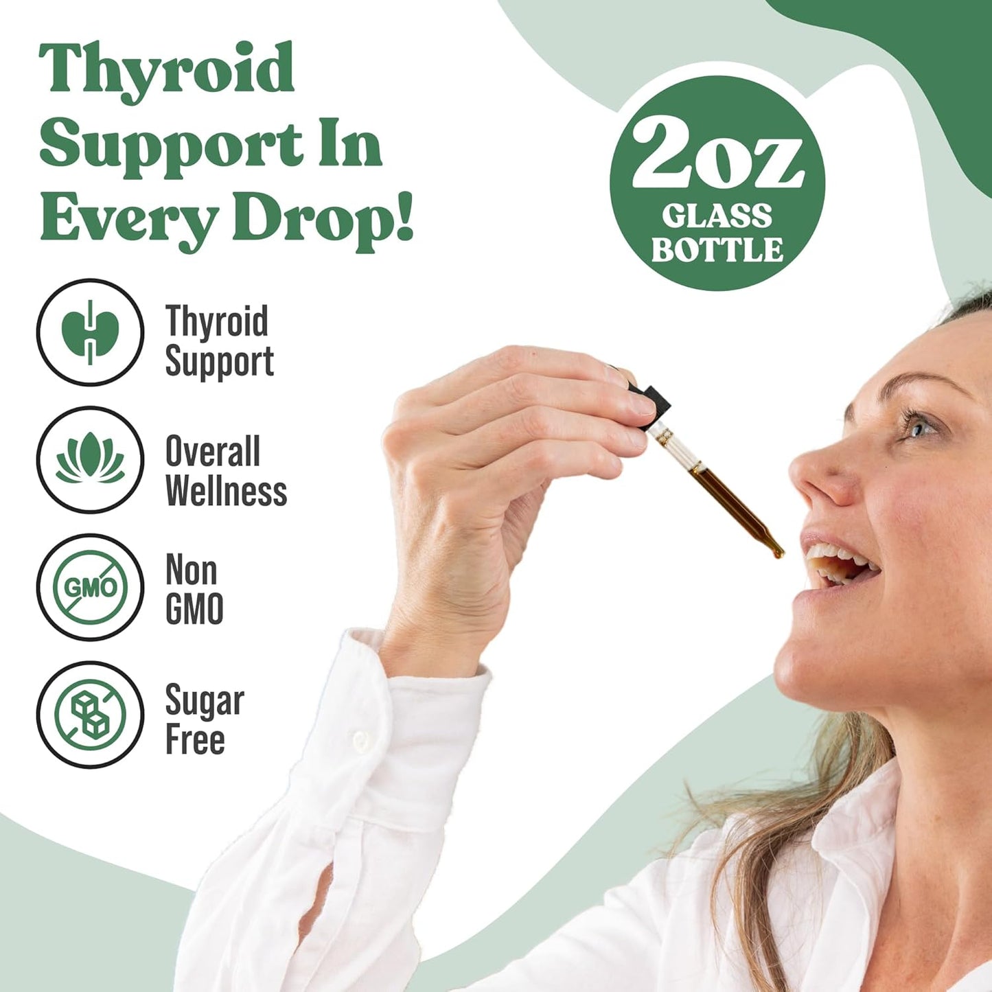 Advanced Thyroid Support Supplement with Liquid Delivery for Better Absorption - Contains Iodine, Stinging Nettle, Kelp, Astragalus, Ashwagandha & More by Rejuvica Health