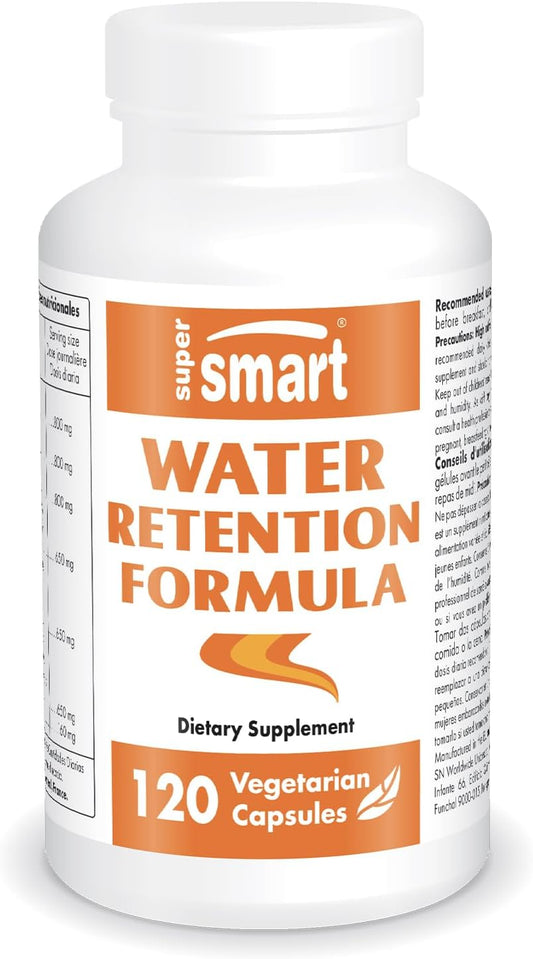 Advanced Water Retention Formula with Dandelion and Guarana - Natural Lymphatic Drainage Support - 120 Capsules