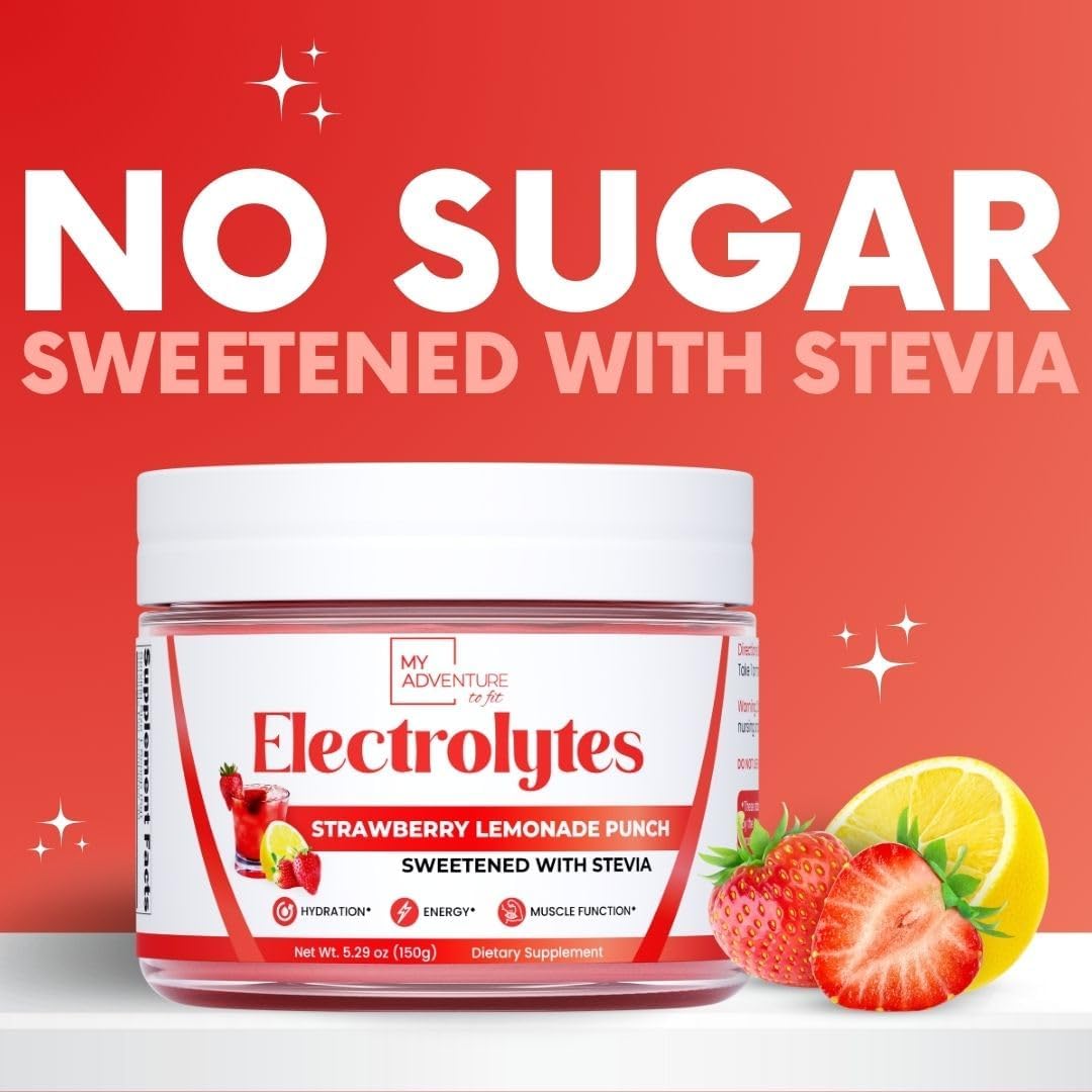 Adventure to Fit Electrolyte Powder Bundle - Zero Sugar, Blue Raspberry, Watermelon, Strawberry Lemonade Flavors