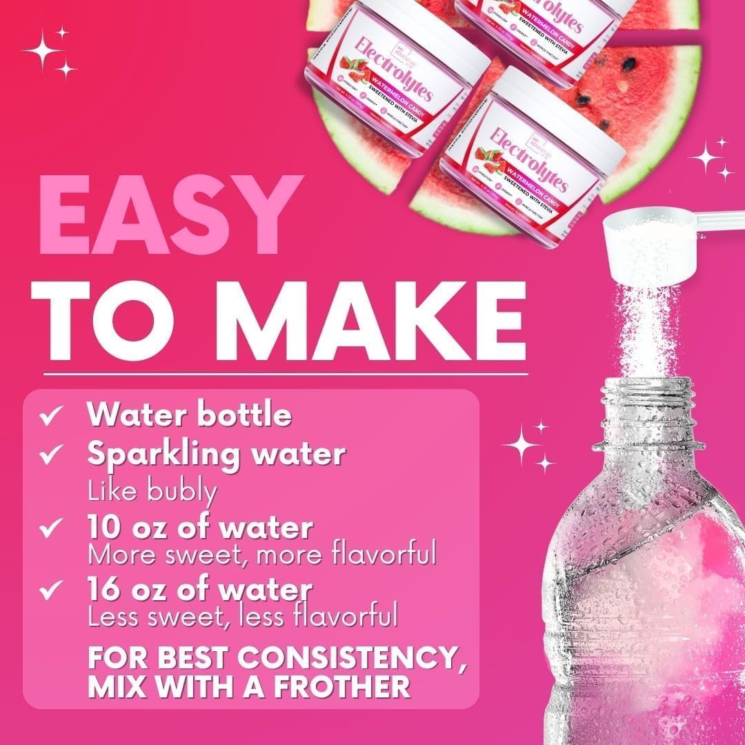 Adventure to Fit Electrolytes Powder Bundle - Zero Sugar, Watermelon Candy & Strawberry Lemonade Flavors