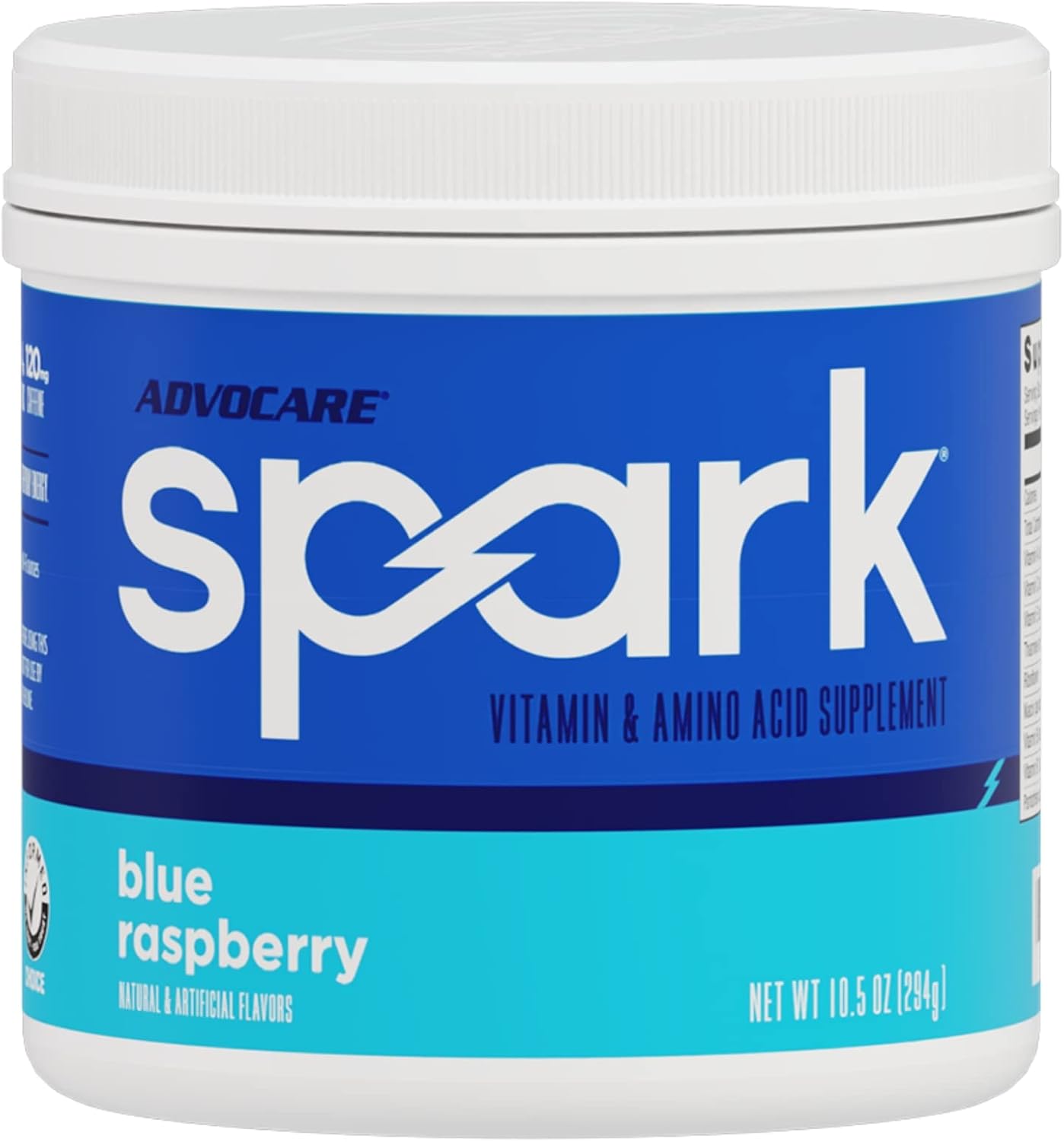 AdvoCare Spark Blue Raspberry Focus & Energy Drink Mix with Vitamins & Amino Acids - 10.5 oz