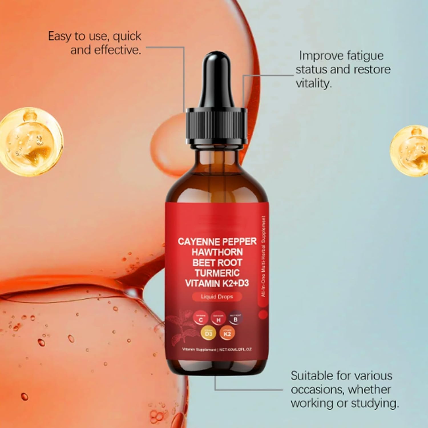 Aeluro Cayenne Pepper Liquid Drops 60ml - Pack of 2