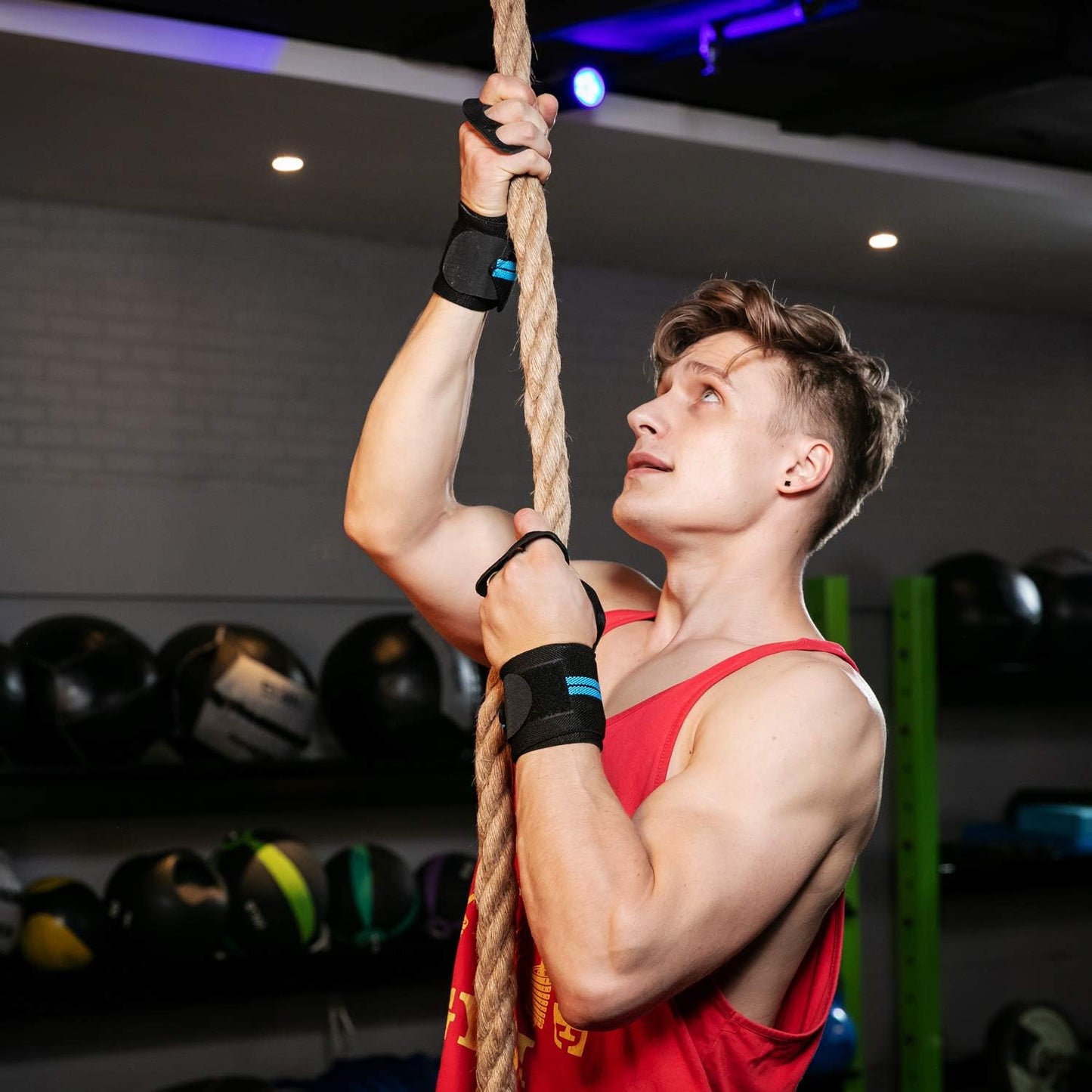 AEOLOS Gymnastics Hand Grips with Wrist Wrap Support for WODs, Pull-ups, Weightlifting, Kettlebells