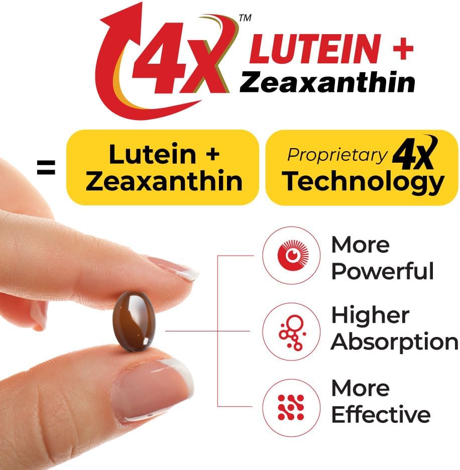 AFC Japan Ultimate Vision 4X Supplement - Eye Formula with Lutein, Zeaxanthin, Bilberry Extract, and Vitamins for Age-Related Eye Problems, Blurry Vision, Dry Eyes, Macular Health - 45 Capsules