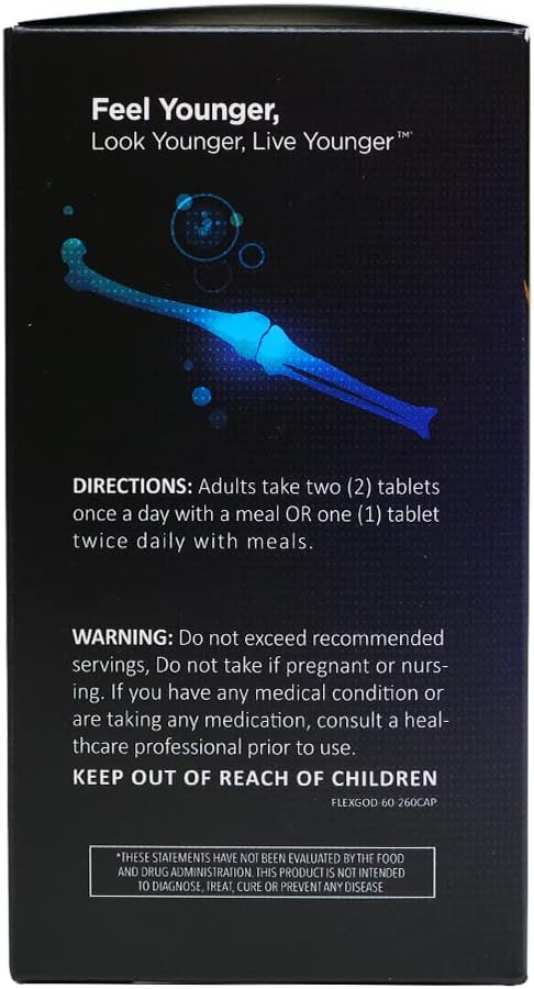Ageless Foundation Laboratories UltraFlex Gold Joint Health Supplement - Glucosamine, Chondroitin, MSM - 120 Capsules for Joint Mobility