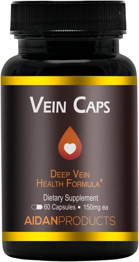 Aidan Products Vein Caps Supplement - Promote Healthy Venous Function with Pine Bark Extract - 60 Capsules