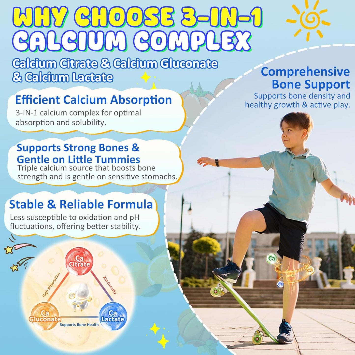 Akkermansia Probiotics Gummies Bundle with Prebiotics Fiber & Essential Nutrients for Kids 4+