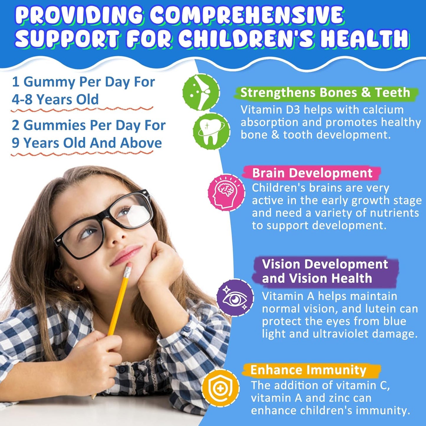 Akkermansia Probiotics Gummies Bundle with Prebiotics Fiber & Essential Nutrients for Kids 4+