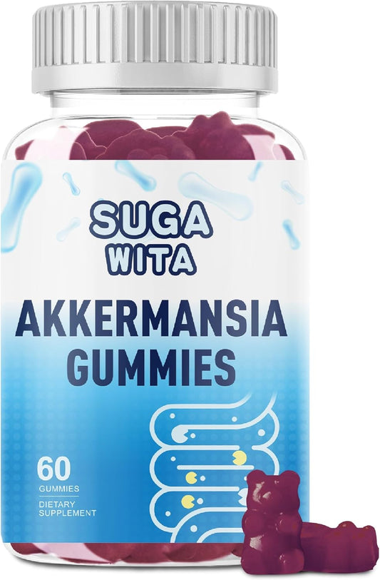 Akkermansia Probiotics Gummies with Inulin for Digestive Health - 60 Count