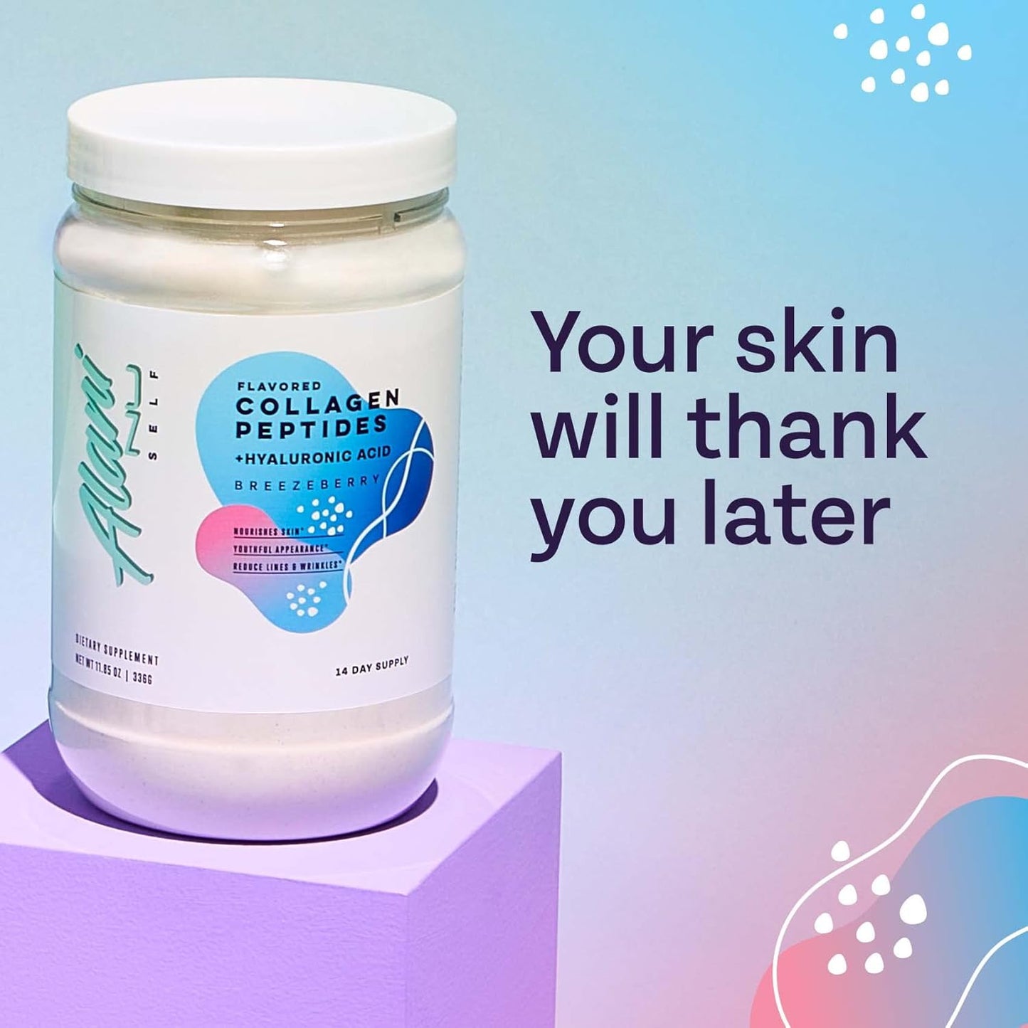 Alani Nu Breezberry Collagen Peptides Powder for Women | 18g Protein | Supports Bone, Skin, and Nail Health | 80mg Hyaluronic Acid | Gluten & Sugar Free | 14 Servings