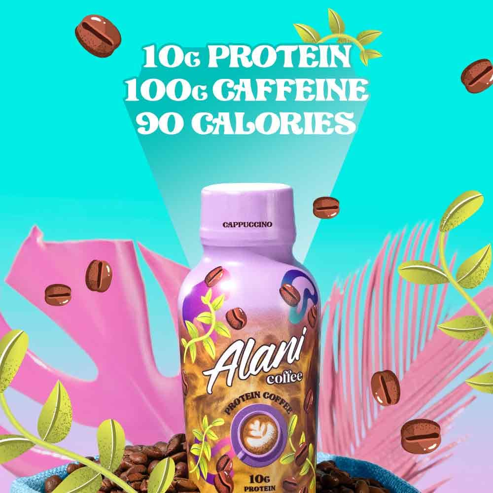 Alani Nu Cappuccino Protein Coffee Cold Brew - 12 Pack, 10g Protein, 100mg Caffeine, 90 Calories