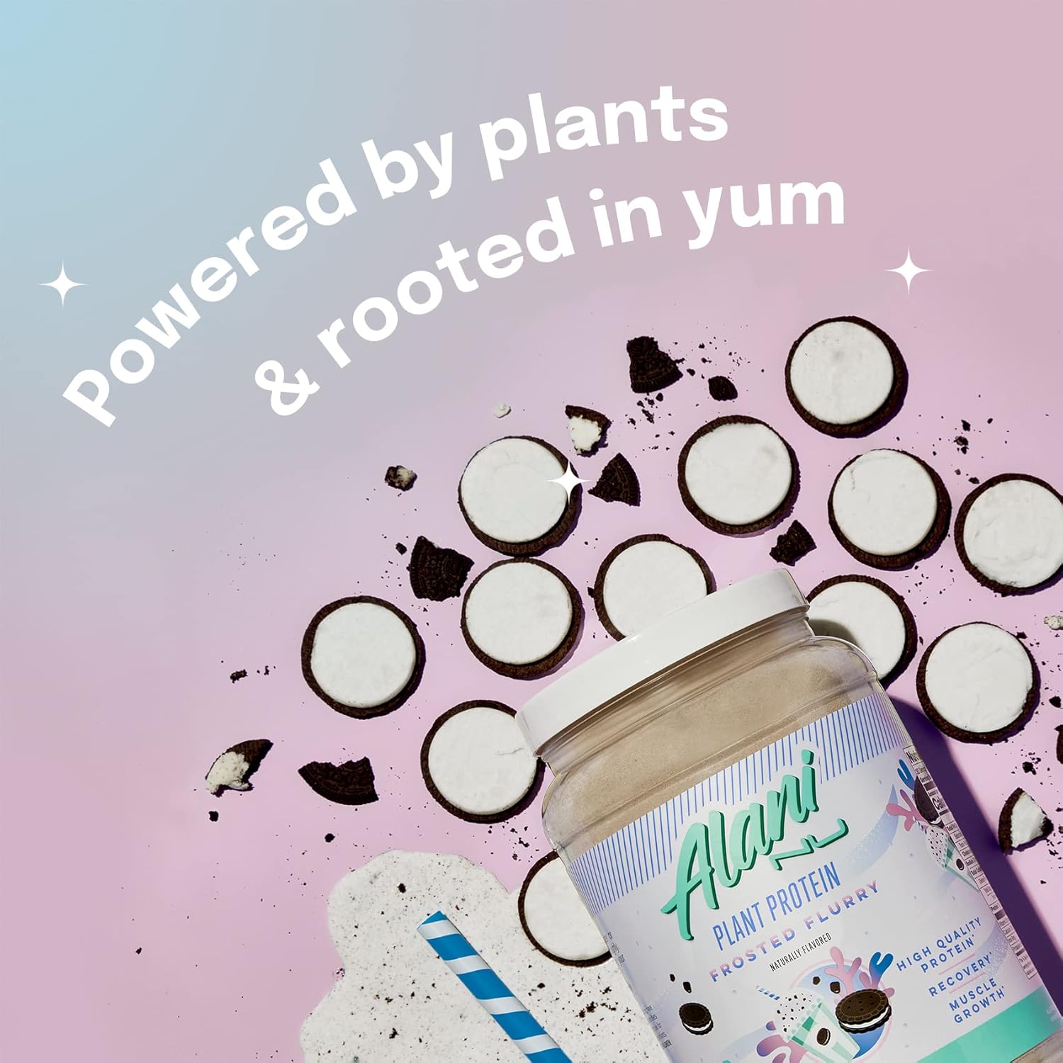 Alani Nu Frosted Flurry Plant-Based Protein Powder - 17g Vegan Protein, Meal Replacement, Dairy-Free Pea Protein Blend - 30 Servings