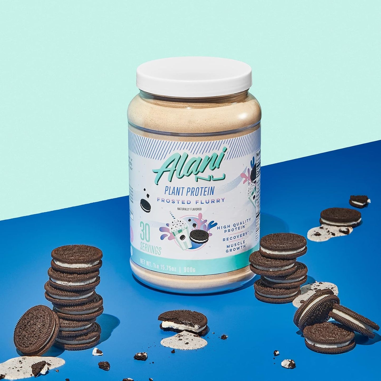 Alani Nu Frosted Flurry Plant-Based Protein Powder - 17g Vegan Protein, Meal Replacement, Dairy-Free Pea Protein Blend - 30 Servings