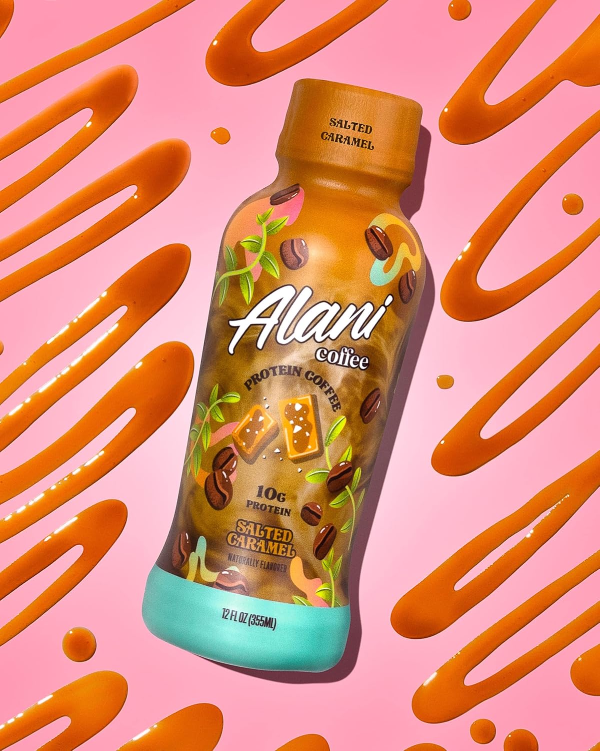Alani Nu Salted Caramel Protein Coffee Cold Brew - 12 Pack, 10g Protein, 100mg Caffeine, 90 Calories