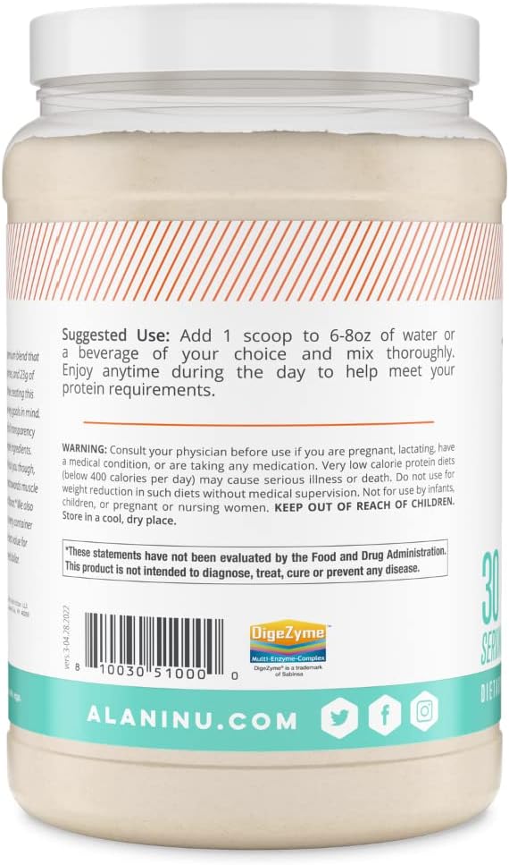 Alani Nu Whey Protein Powder Munchies | 23g Protein with Digestive Enzymes | Meal Replacement Powder | Low Fat Low Carb Blend | 30 Servings