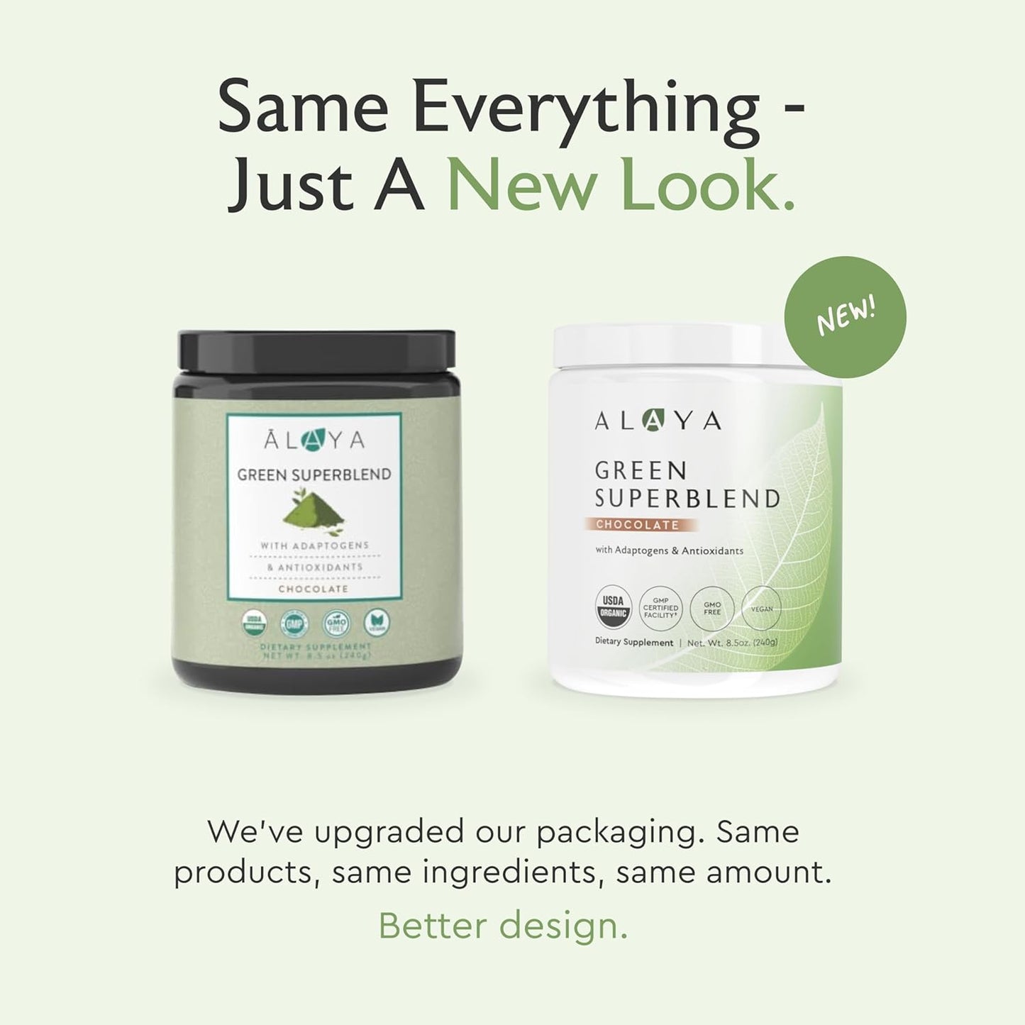 Alaya Naturals Organic Super Greens Powder - Premium Green Juice Supplement with Adaptogens, Antioxidants, Probiotics - USDA Organic, Non-GMO, Vegan - 30 Servings (Chocolate)