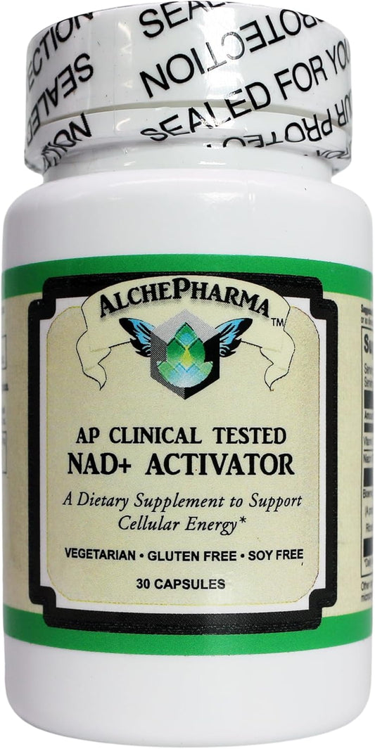 AlchePharma NAD+ Activator: Water-Soluble Capsules - 30 Count, Clinically Tested