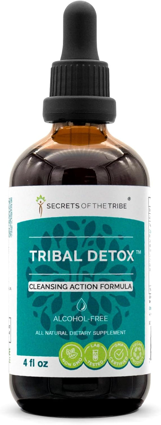 Alcohol-Free Herbal Detox Extract Tincture with Turmeric, Dandelion, Milk Thistle, and More for Cleansing Action (4 FL OZ)
