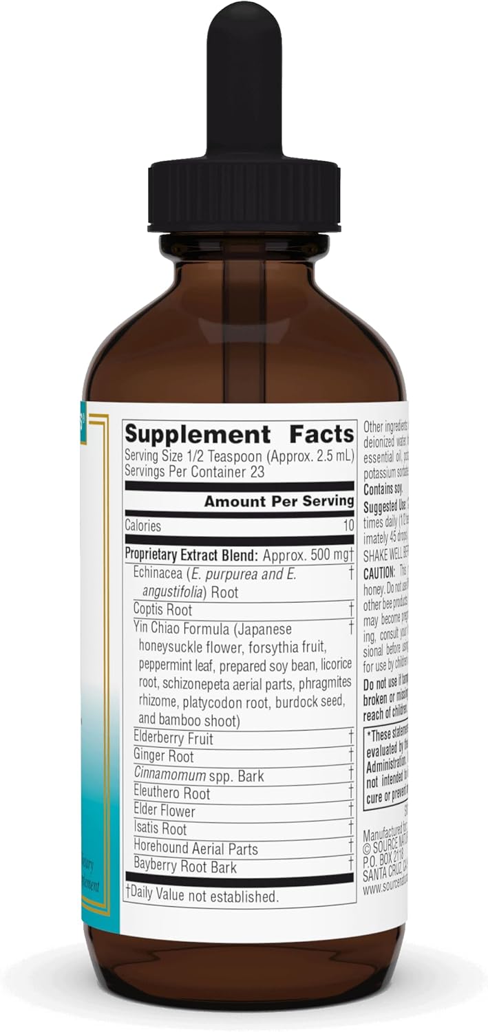 Alcohol-Free Herbal Resistance Liquid with Echinacea, Coptis, Yin Chiao - Immune Support - 2 OZ