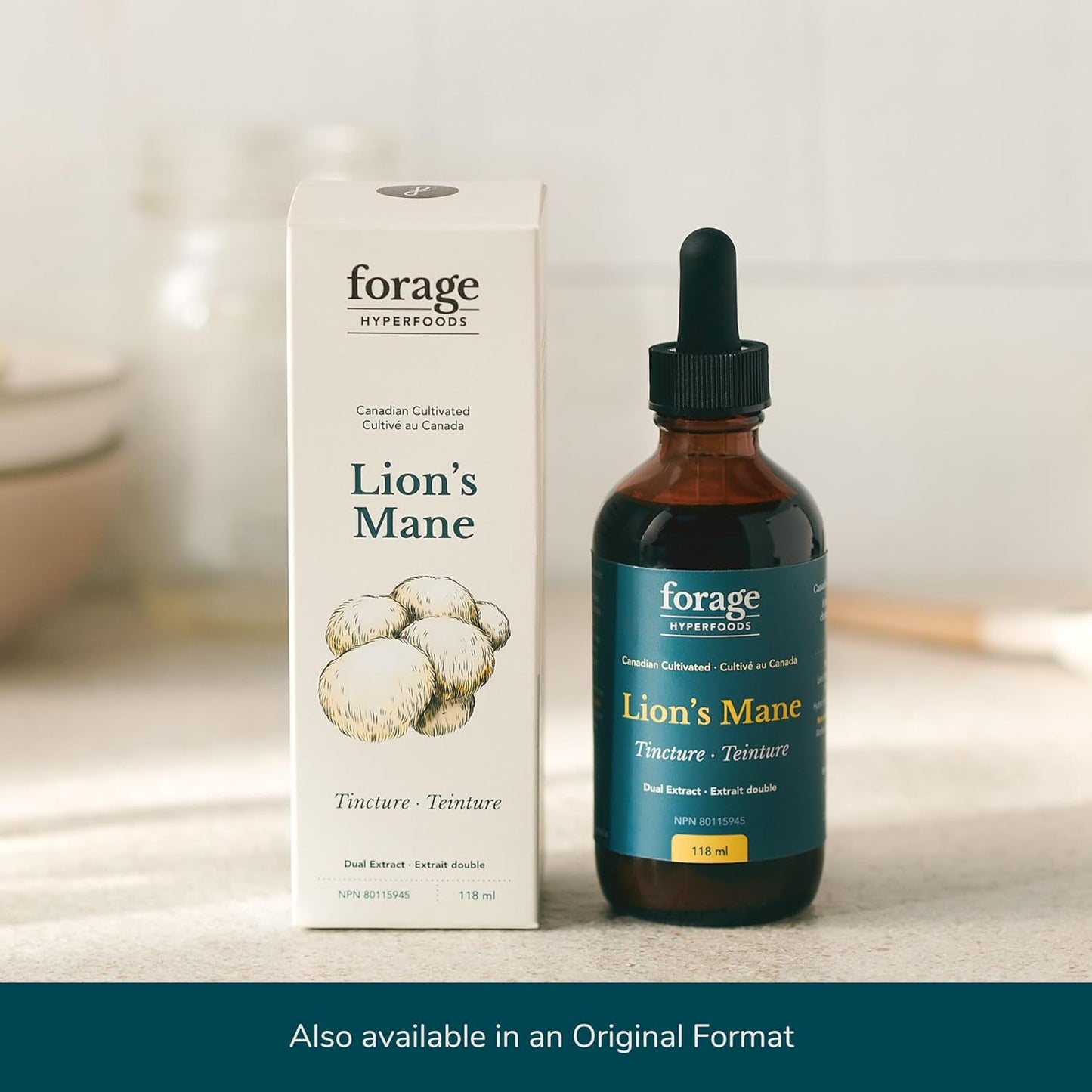 Alcohol-Free Lion's Mane Mushroom Superfood Extract Tincture - Canadian Grown, Vegan, Non-GMO - Memory and Nerve Support - 118ML