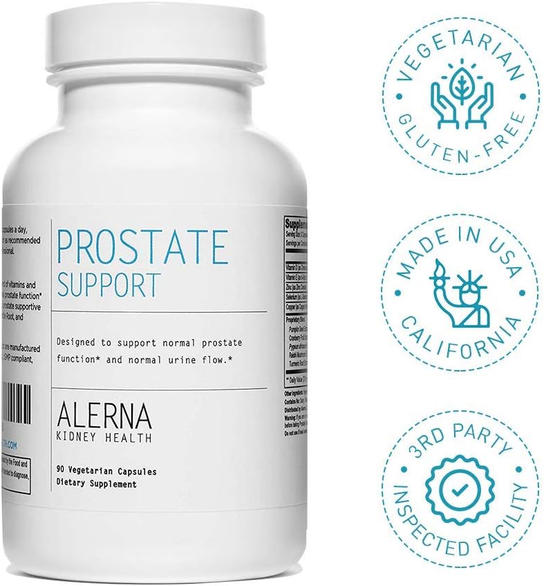 Alerna Prostate Support Supplement for Men with Saw Palmetto, Nettle Root, and Pumpkin Seed Extract - 1 Bottle