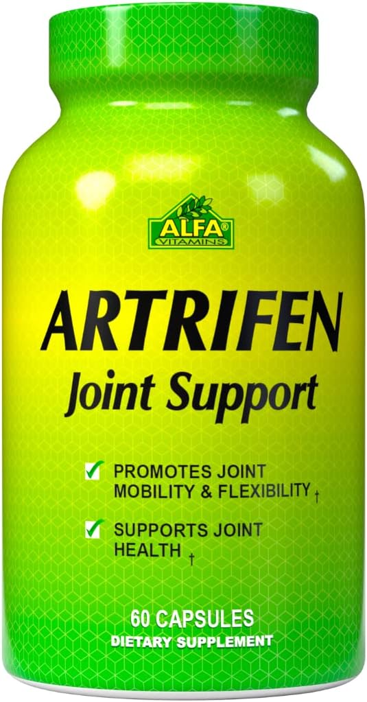 ALFA VITAMINS Artrifen Capsules - Glucosamine, Chondroitin, Boswellia Extract - Joint Health Support for Knee Troubles