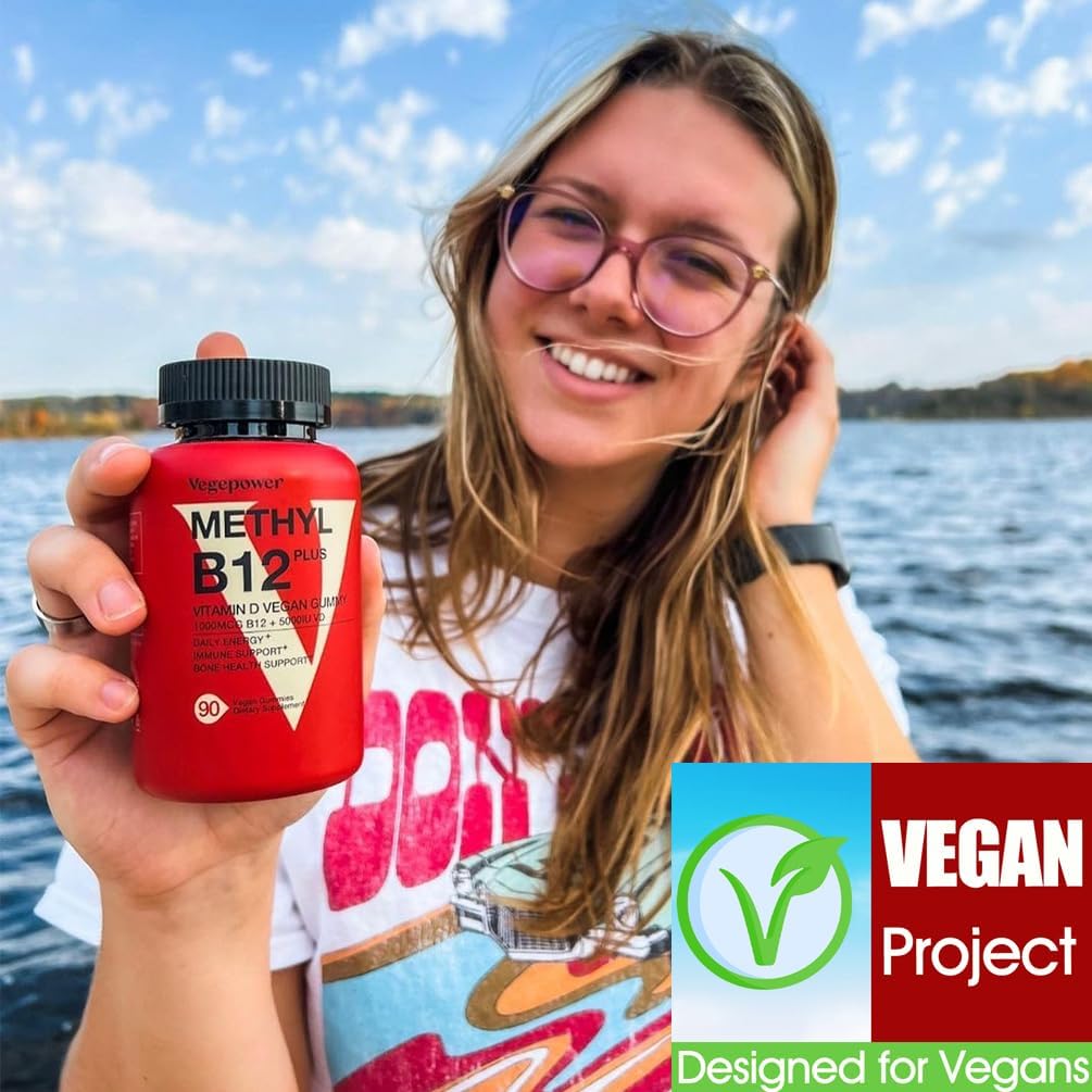 Algae Omega-3 DHA Gummies with Vitamin B12 and D for Heart, Brain, and Immune Support - 90 Count