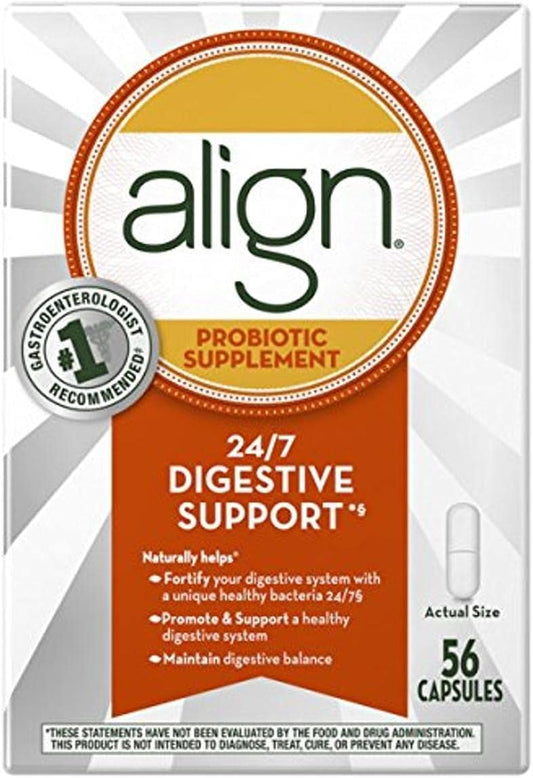 Align Probiotic Supplement, 56 Capsules for Digestive Health (Packaging Options)