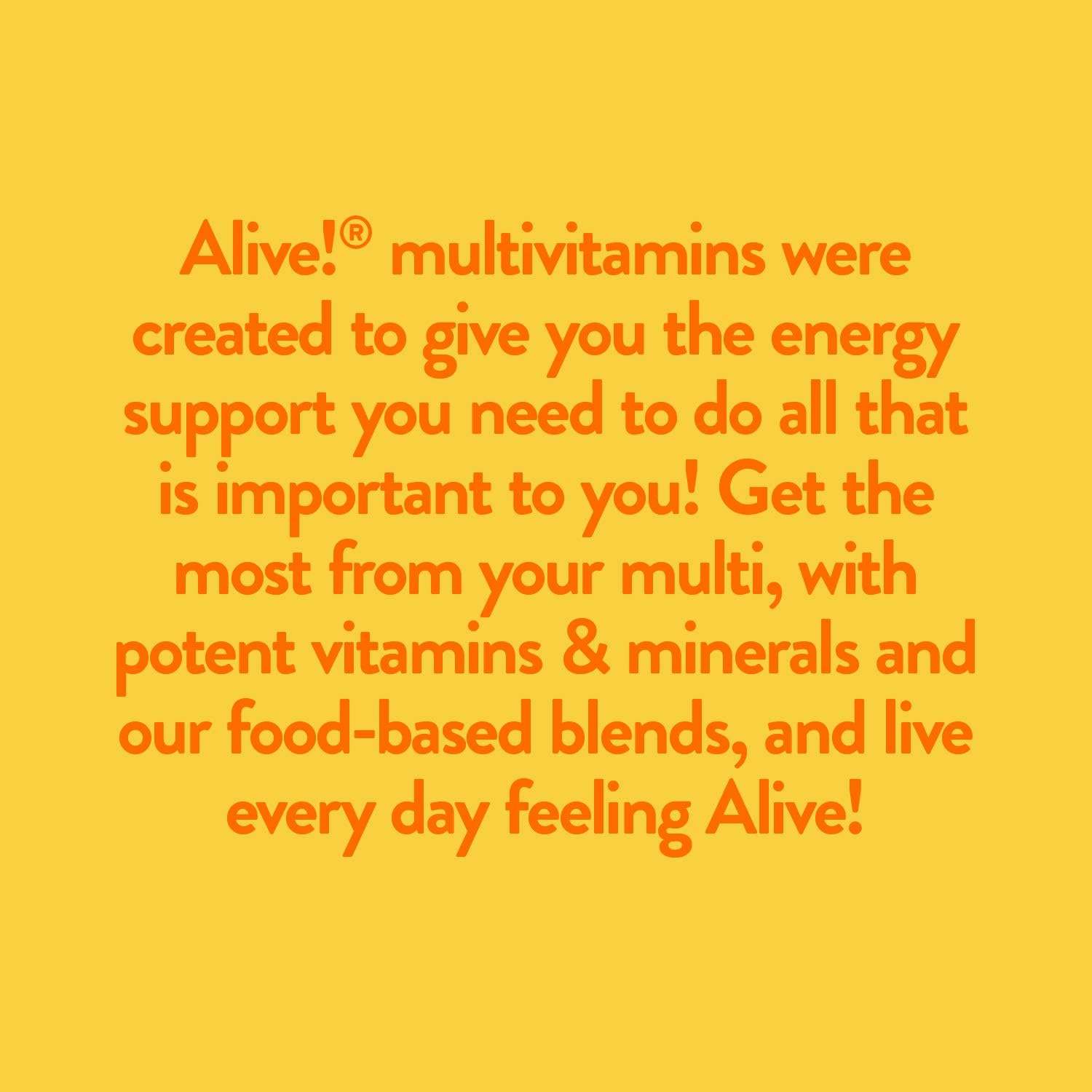 Alive! Adult Ultra Multivitamin with B-Vitamins & Methylated B12 for Energy & Heart Health, Gluten Free - 60 Tablets
