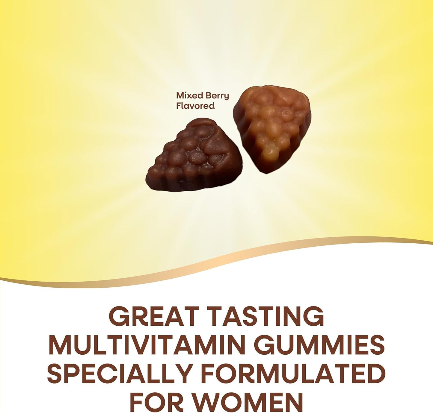 Alive! Women's Daily Gummy Multivitamins - 16 Vitamins & Minerals for Energy Metabolism, Hair, Skin & Nails - Vegetarian, Mixed Berry Flavored - 130 Gummies