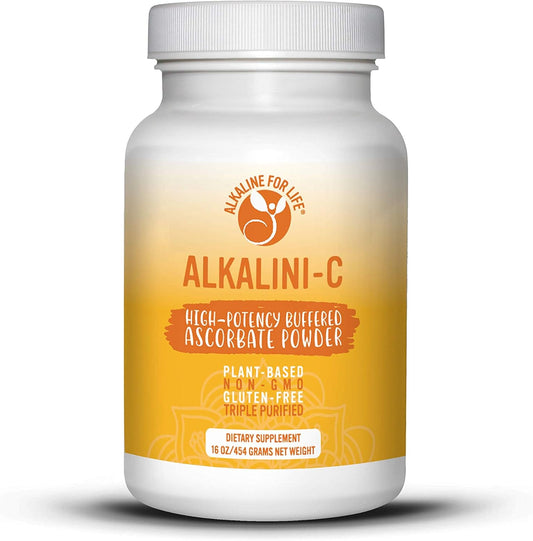 Alkaline for Life Alkalini-C Vitamin C Powder 1500mg - Buffered L-Ascorbate Supplement for Immune Support, Non-GMO 16oz