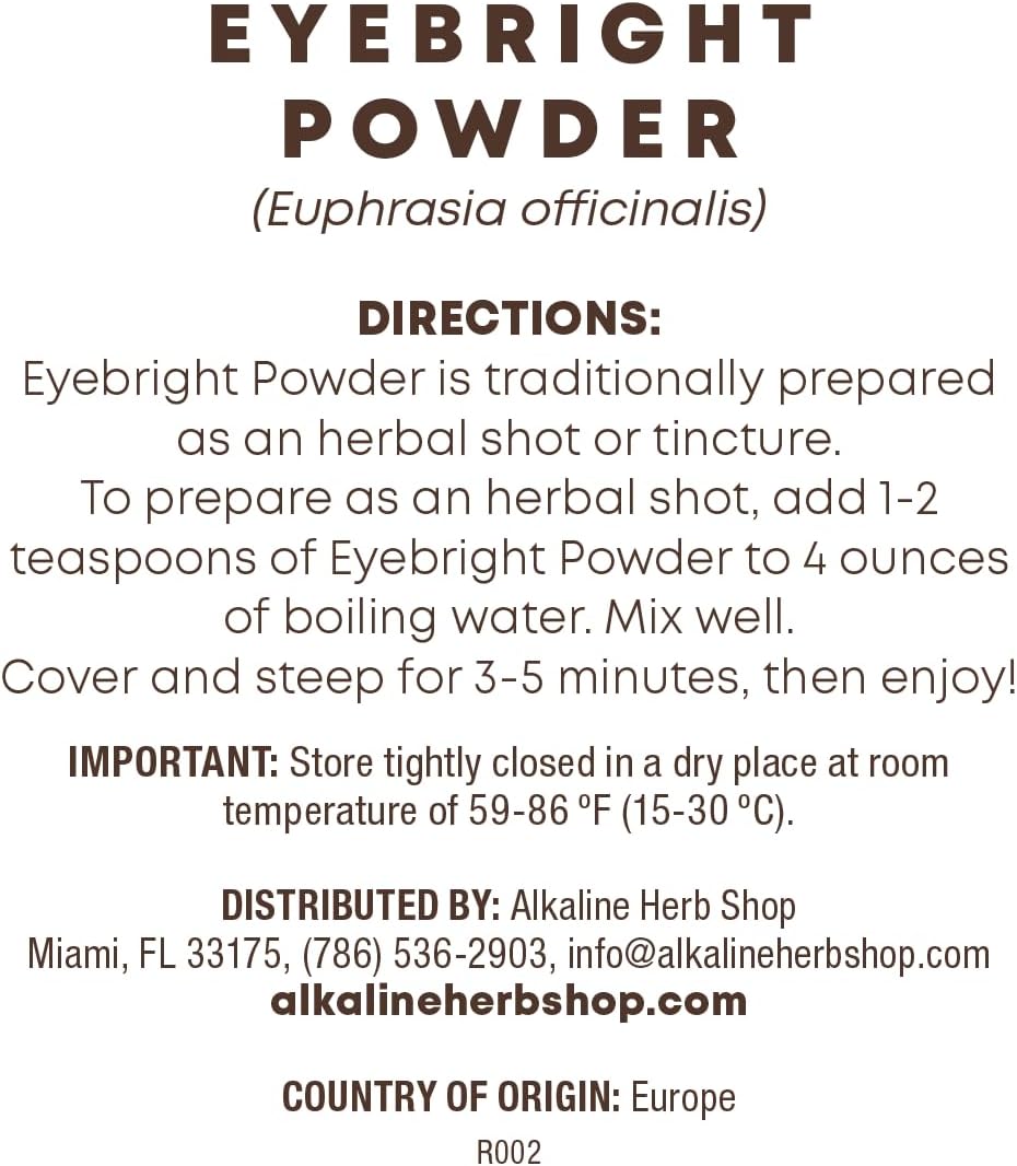 Alkaline Herb Shop Eyebright Powder: Pure Herbal Blend for Eyes
