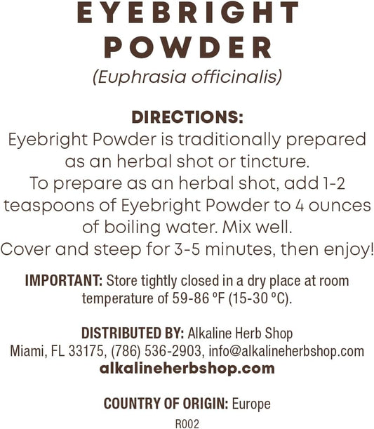 Alkaline Herb Shop Eyebright Powder: Pure Herbal Blend for Eyes