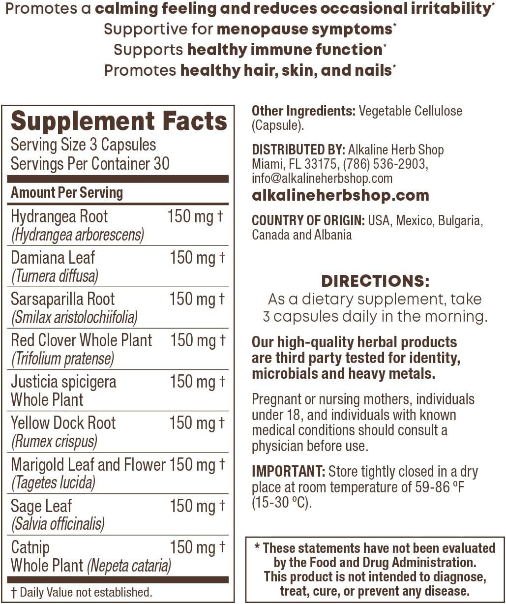 Alkaline Herb Shop Her Wellness Supplement - 90 Capsules