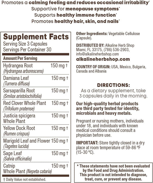 Alkaline Herb Shop Her Wellness Supplement - 90 Capsules