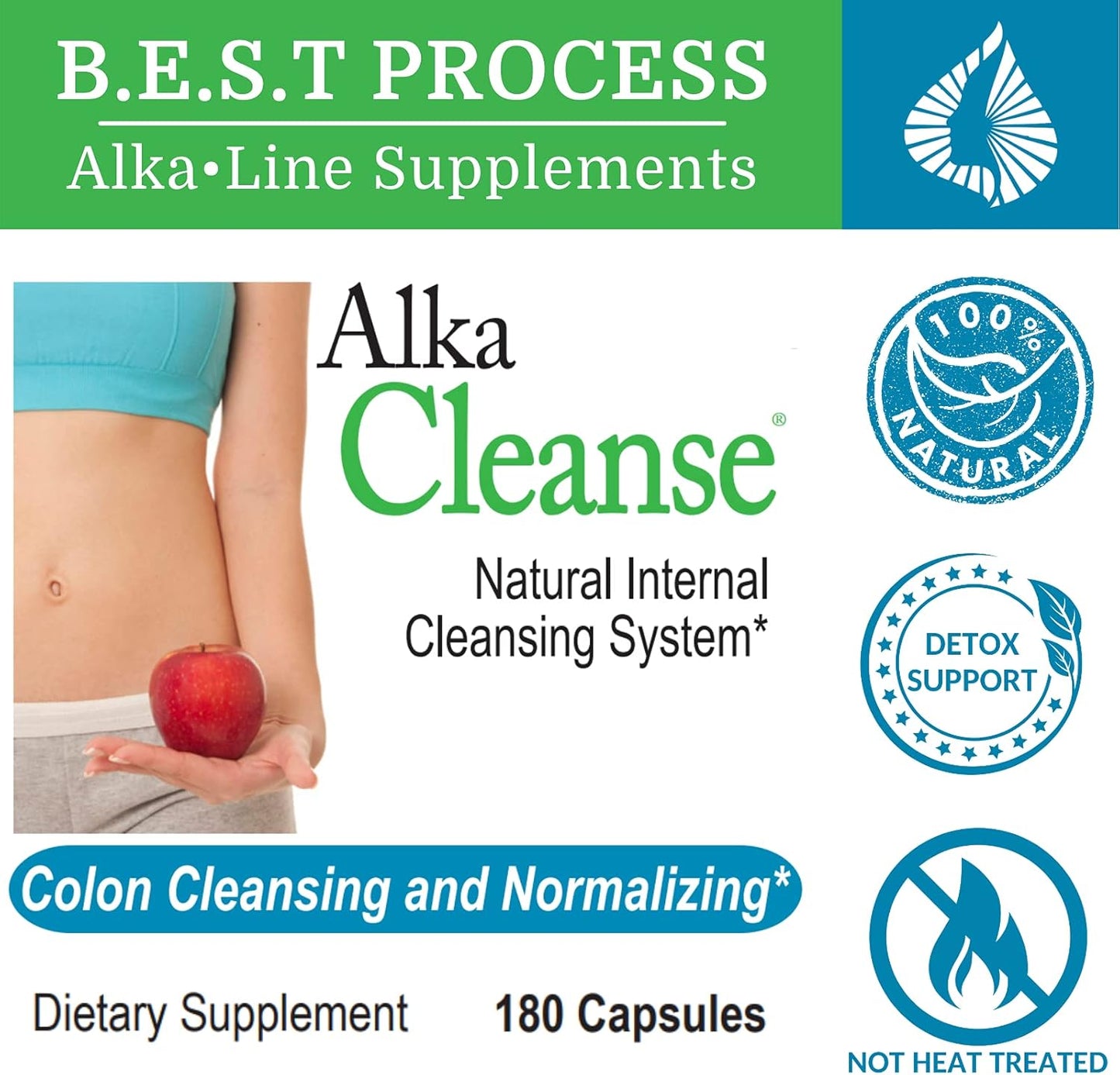 Alkaline Herbal Detox Cleanse with Psyllium Husk, Probiotics, Enzymes & Herbs for Colon Health & Digestion