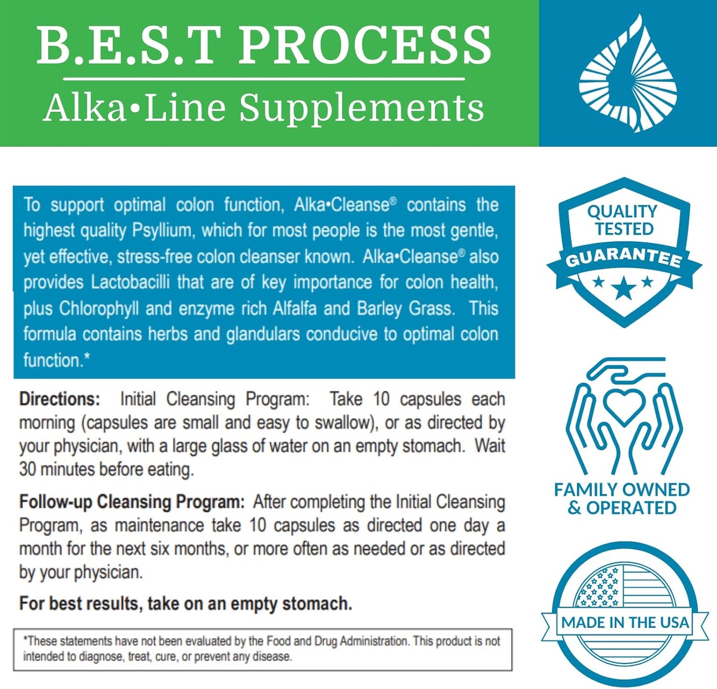 Alkaline Herbal Detox Cleanse with Psyllium Husk, Probiotics, Enzymes & Herbs for Colon Health & Digestion
