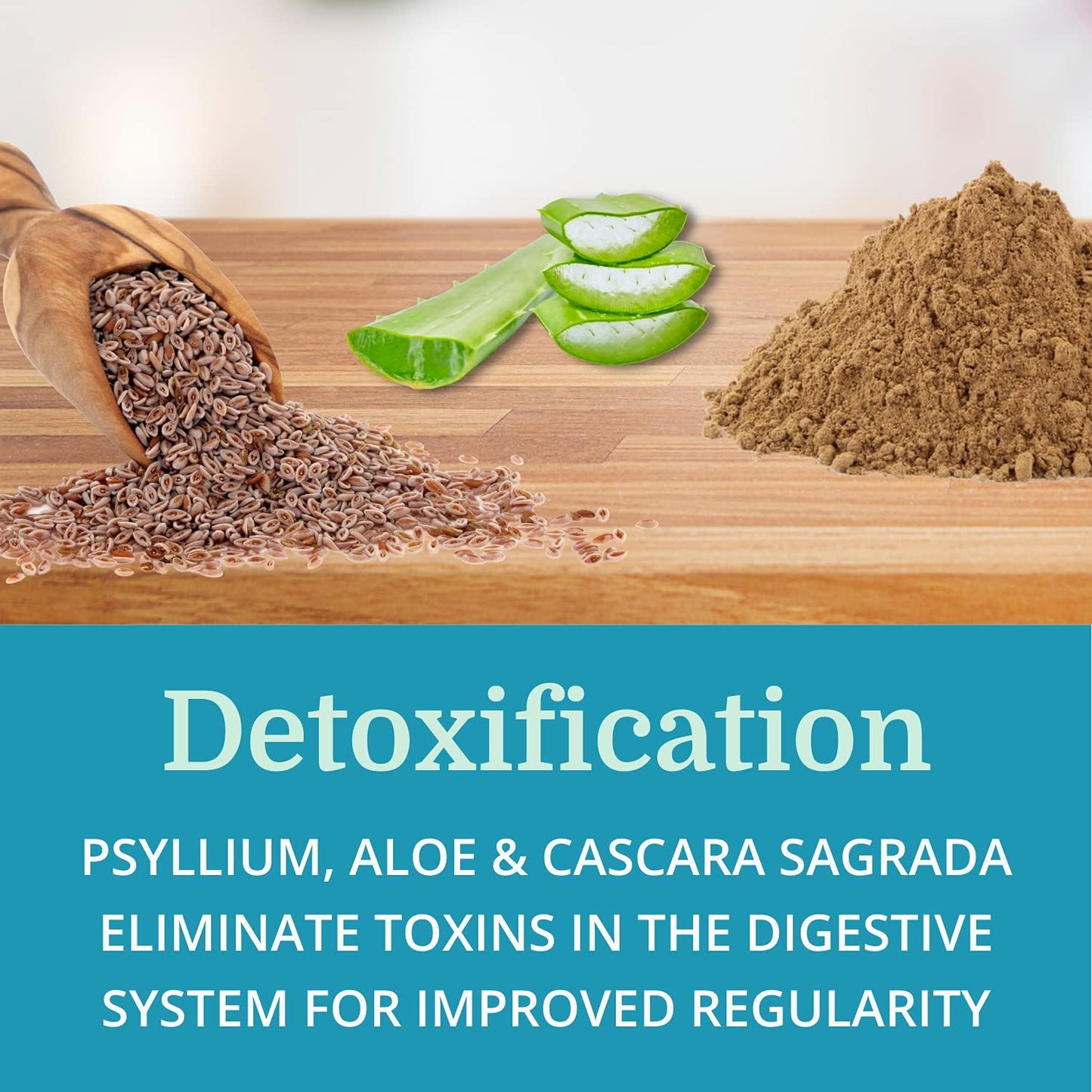 Alkaline Herbal Detox Cleanse with Psyllium Husk, Probiotics, Enzymes & Herbs for Colon Health & Digestion