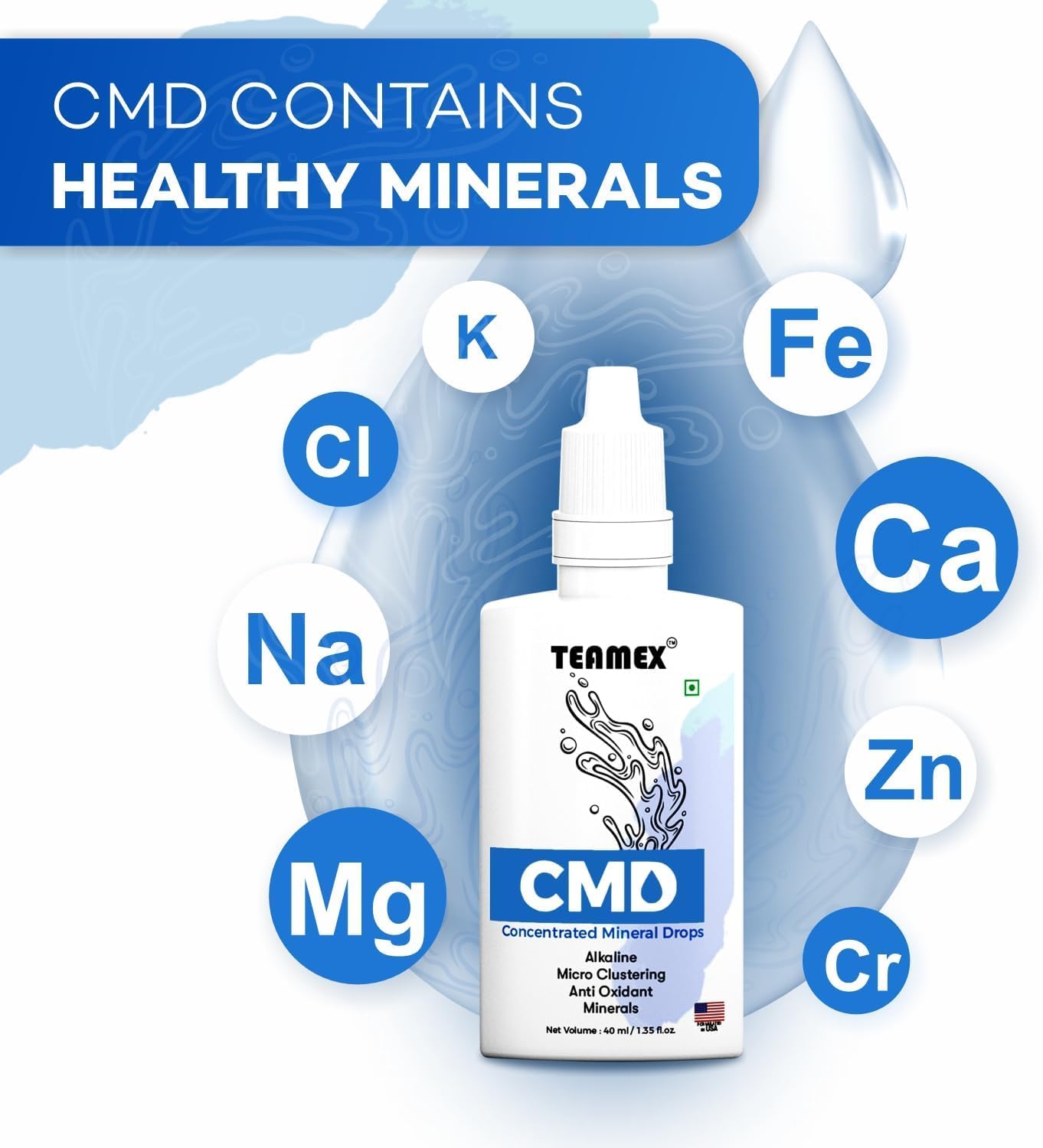 Alkaline Mineral Water Drops - pH Booster for Alkaline Water - Ayurvedic CMD Drop - 40 ml