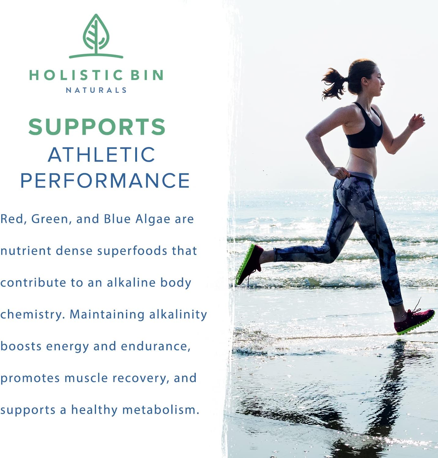 Alkaline Rock Stars Blue Green & Red Algae Supplement - 500mg Capsules with Marine Phytoplankton & Astaxanthin | Antioxidant-Rich Vegan Omega 3 Source | 30 Day Supply